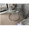 Image 1 : PAIR OF NICKEL & GLASS CIRCULAR END TABLES