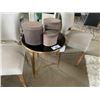 Image 1 : BRASS & BLACK GRANITE FRENCH STYLE END TABLE WITH DECOR