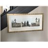 Image 2 : TULA METAL 4 HEAD CHANDELIER, BAMBOO POLE & FRAMED ARTWORK