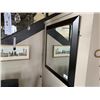 Image 1 : DARK WOOD FRAMED 43" X 43" WALL MIRROR