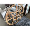Image 1 : HOOKER WOODEN CIRCULAR WALL MIRROR & 2 FRAMED FLOWER ARTWORK