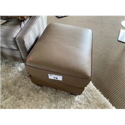 PORTLAND BROW LEATHER OTTOMAN