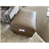 Image 1 : PORTLAND BROW LEATHER OTTOMAN