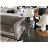 Image 2 : PAIR OF SEA HORSE END TABLES WITH COLUMN STYLE TABLE LAMPS