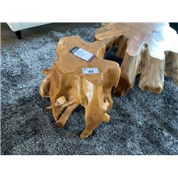 NOIR NATURAL TEAK ROOT END TABLE