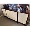 Image 1 : TRAVIATTA DARK WOOD 4 DOOR ENTERTAINMENT CONSOLE WITH DECOR ITEMS