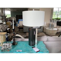 GREY METAL MODERN TABLE LAMP