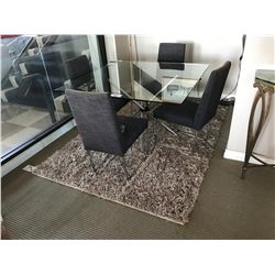 BEIGE TONE SHAG STYLE 82" X 60" DESIGNER AREA RUG