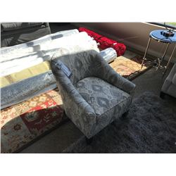 MILLER GREY PATTERNED TUB CHAIR