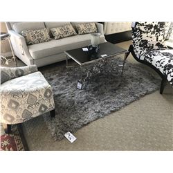 GREY MULTI TONE 60  X 84  SHAG STYLE DESIGNER AREA RUG