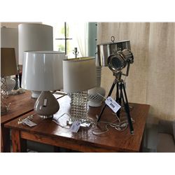 6 ASSORTED STYLE TABLE LAMPS