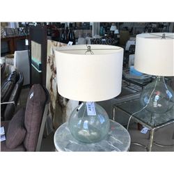 LARGE GLASS BOTTOM TABLE LAMP