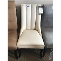 CREAM FABRIC DINING CHAIR