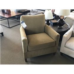 ANTONIO OLIVE MICRO FIBER FABRIC MODERN ARM CHAIR