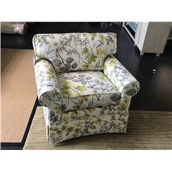 FLOWER PATTERNED EASY STYLE ARM CHAIR