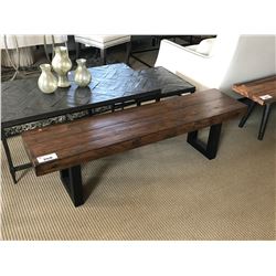 VINTAGE STYLE WOOD DINING BENCH