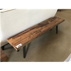 VINTAGE STYLE WOOD DINING BENCH