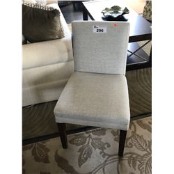 LENA GREY LINEN DINING CHAIR