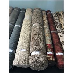 BEIGE SHAG STYLE 94" ROLLED DESIGNER AREA RUG