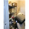 Image 3 : CONTENTS OF STORAGE CLOSET INCLUDING: CARE KITS, TOOLS, STEREO, RUG LADDERS, SHELVING & CONTENTS