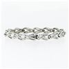 Image 3 : 14K White Gold 2.25 ctw Baguette & Round Diamond Split Open Link Tennis Bracelet