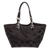 Image 1 : Coach Black Monogram Canvas Patent Leather Trim Tote Bag