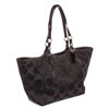 Image 3 : Coach Black Monogram Canvas Patent Leather Trim Tote Bag