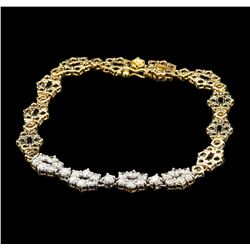 1.00 ctw Diamond Bracelet - 14KT Yellow Gold