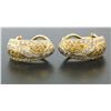 Image 8 : 18k Yellow Gold 1.74 ctw F & Fancy Yellow VS1 Diamond Cuff Earrings