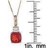Image 3 : 1.29 ctw Fire Opal and Diamond Pendant - 14KT Yellow Gold