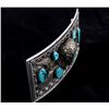 Image 2 : Navajo Large Sterling Buffalo & Turquoise Buckle
