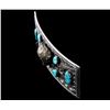 Image 3 : Navajo Large Sterling Buffalo & Turquoise Buckle