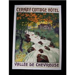 1920 J. Gabriel Cernay Cottage Hotel Linen Poster