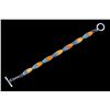 Image 1 : Zuni Signed Inlaid Spiny Oyster Turquoise Bracelet