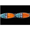 Image 4 : Zuni Signed Inlaid Spiny Oyster Turquoise Bracelet