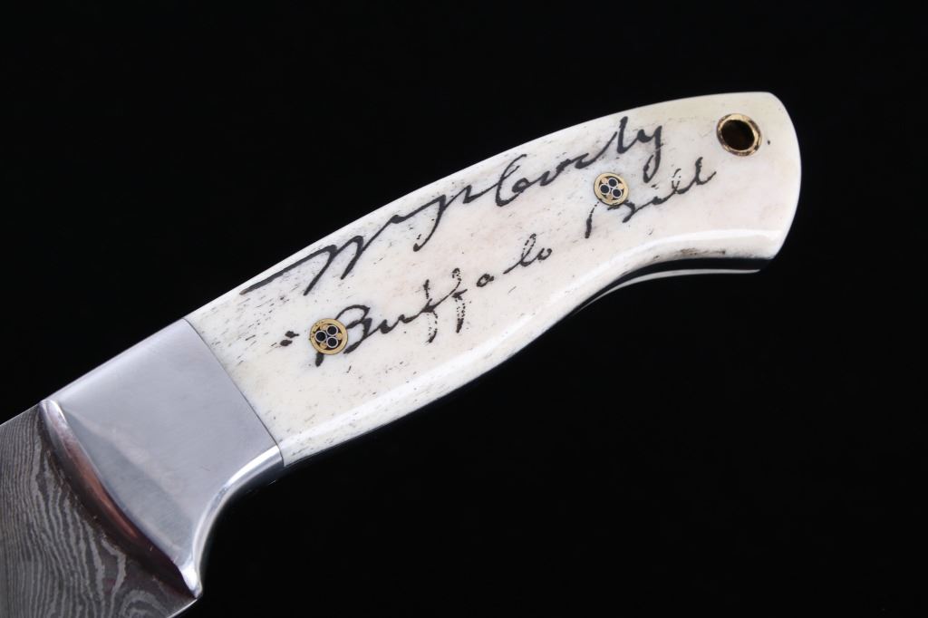 M.T. Knives Buffalo Bill Signature Damascus Knife