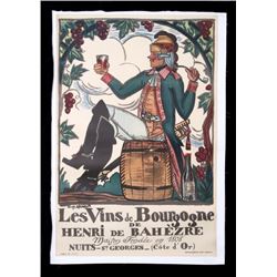 Vins De Bourgogne by Guy Arnoux Original Poster