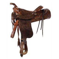Hereford Brand Tex Tan Yoakum Floral Tooled Saddle