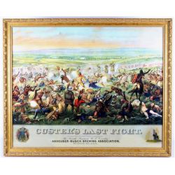 Custer's Last Fight Anheuser Busch Framed Print