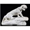 Image 1 : 19th Century Signed Alabaster Tiger Sculpture