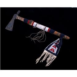 Sioux Solid Brass Pipe Tomahawk w/ Beaded Drop