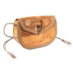 Custom Leather Hand Tooled Purse