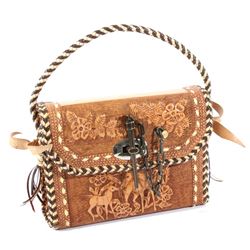 Custom Hand Tooled Leather Hand Bag