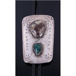 Navajo Sterling Silver & Turquoise Bolo Tie