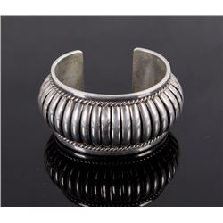 Thomas Singer Navajo Signed Sterling Silver Cuff