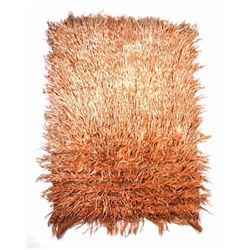 1950's Angora Goat Natural Fur Woolly Blanket