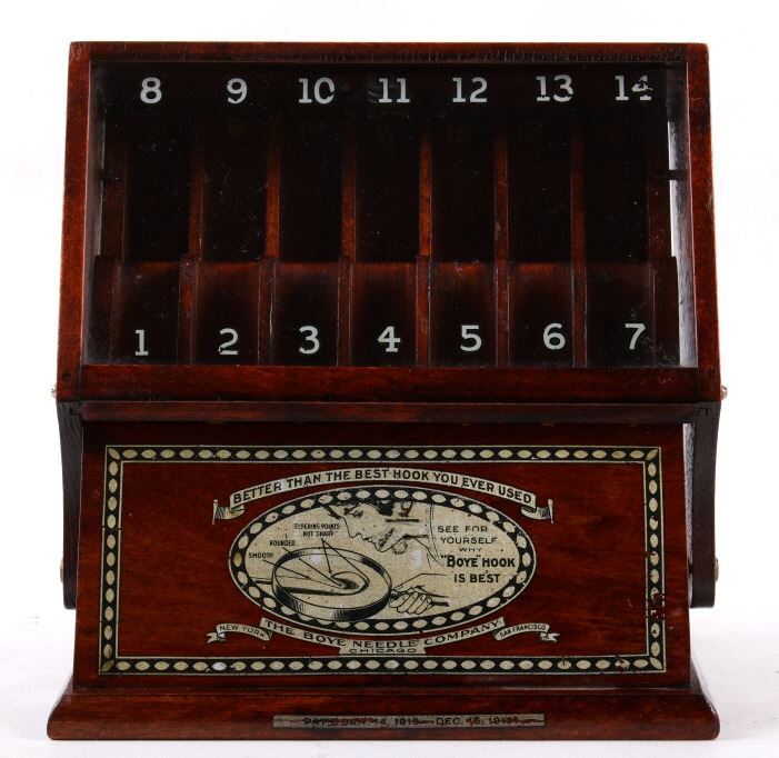 Boye Needle Company Crochet Hook Display Case 1919