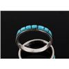 Image 4 : Navajo Turquoise and Diamond Wedding Ring Set
