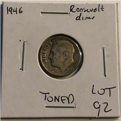1946 P Roosevelt Silver Dime Nice Early US Coin