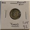 Image 1 : 1946 P Roosevelt Silver Dime Nice Early US Coin